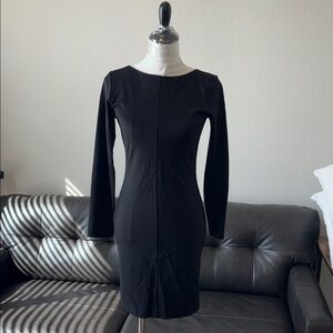 Amanda Uprichard Elegant Black Long Sleeve Dress